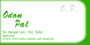 odon pal business card